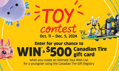 Free Canadian Tire $500 Gift cards