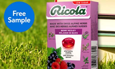 Free Ricola Lemon Mint Herbal Sweets