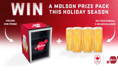 Win a Team Canada x Molson Glasses and Mini Fridge