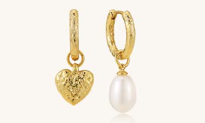 Free Pairs of Heart Huggie Ear Jacket Earrings
