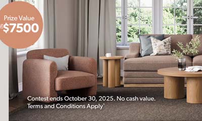Win a Sofa, Chair, Coffee Table and Rug