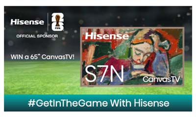Win a 65 inch Hisense CanvasTV