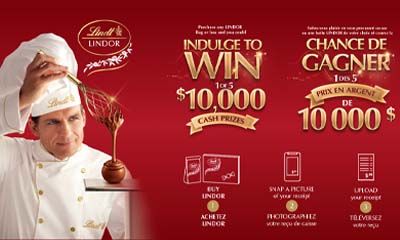 Win 1 of 5 Lindt Prizes of $10,000