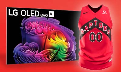 Win an LG 65in TV or Toronto Raptors Jersey